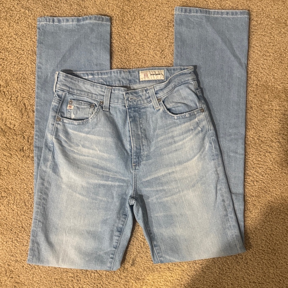 AG-ED light jeans. Saige Crop High Rise Straight